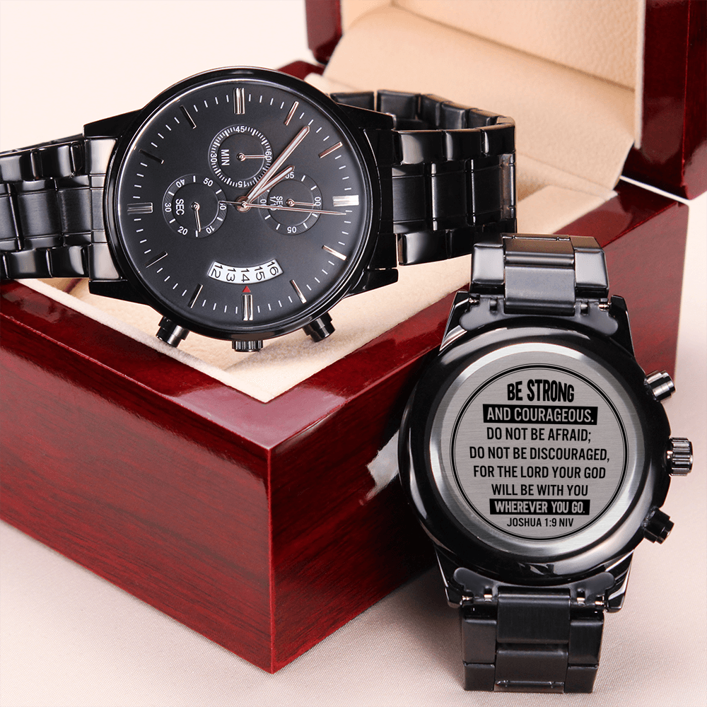Men's Watch, Be Strong and Courageous, Joshua 1:9