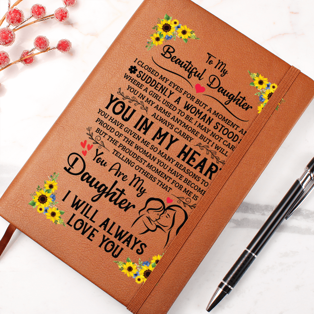 TO MY DAUGHTER PROUD LEATHER JOURNAL