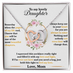 Daughter Heart Necklace – Hold This Tight to Feel My Love