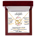 Daughter Heart Necklace – Hold This Tight to Feel My Love