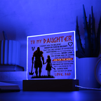TO MY DAUGHTER VIKING SQUARE ACRYLIC PLAQUE