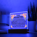 TO MY BEAUTIFUL WIFE SQUARE ACRYLIC PLAQUE 1