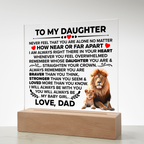 TO MY DAUGHTER BRAVER SQUARE ACRYLIC
