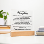TO MY DAUGHTER CHAPTERS SQUARE PLAQUE