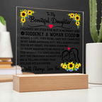 TO MY DAUGHTER SQUARE ACRYLIC PLAQUE