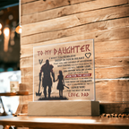 TO MY DAUGHTER VIKING SQUARE ACRYLIC PLAQUE
