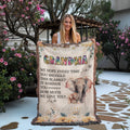 To My Grandma - Elephant Woven Blanket