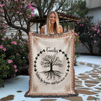 Family Roots, Celtic Tree Woven Blanket