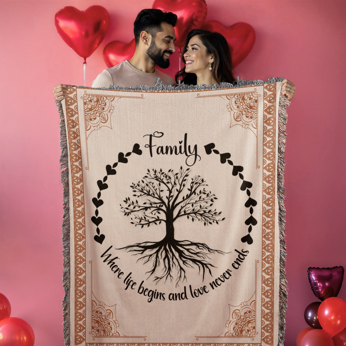 Family Roots, Celtic Tree Woven Blanket