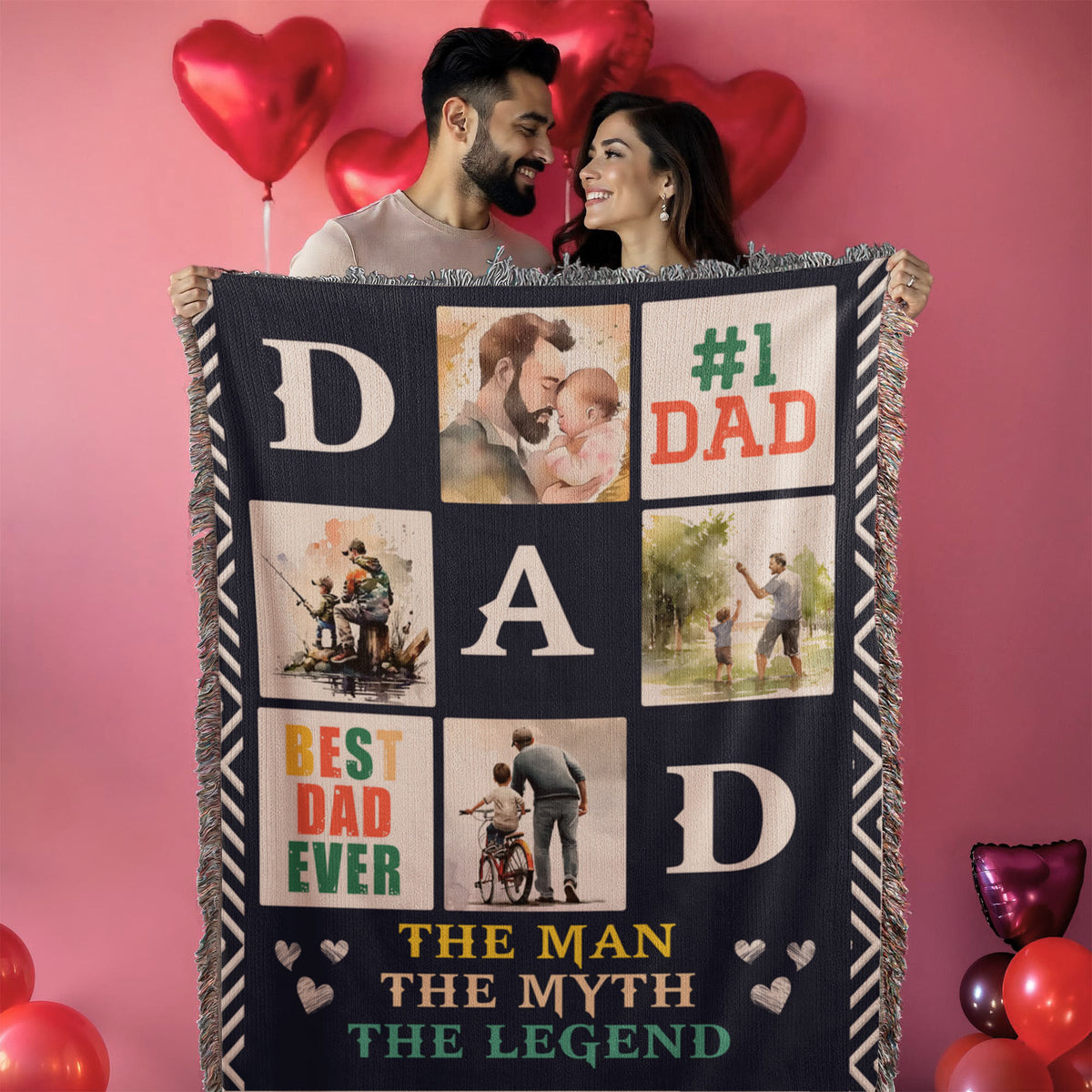 Best Dad Ever - Woven Blanket