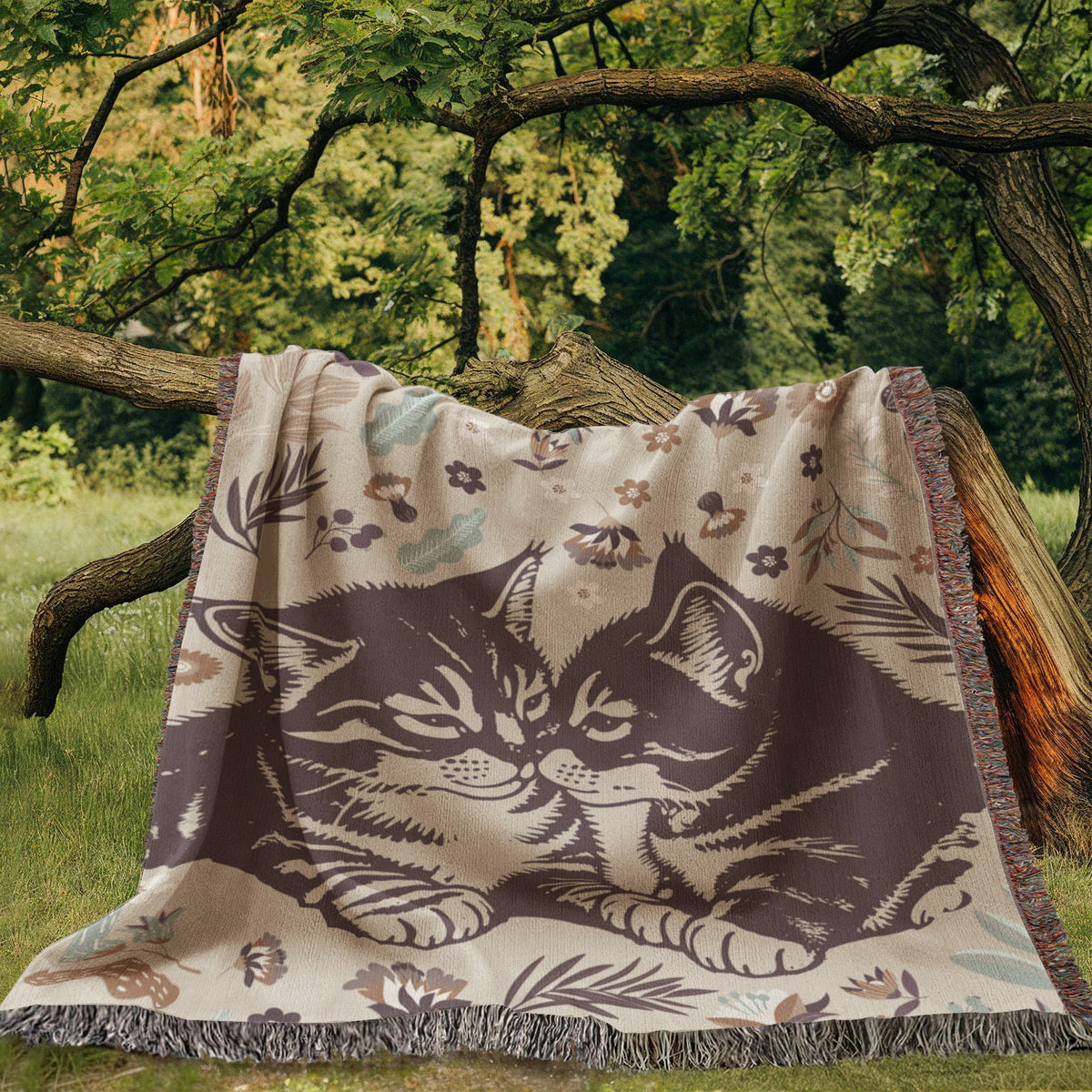 Snuggling Kitties - Woven Blanket