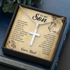 TO MY SON THIS OLD LION CROSS NECKLACE GIFT SET